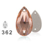 11 * 18Mm water drop flat buckle handmade perforated hand sewn drill clothing accessories high-grade rhinestone water drop hand sewn stone