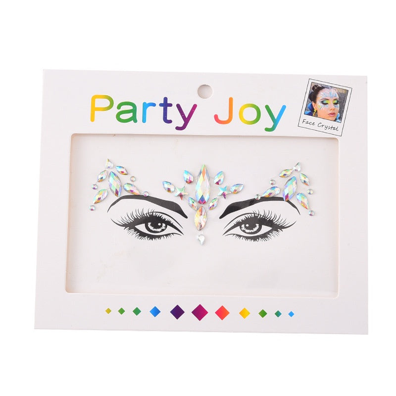 Electronic Music Festival Face Pasters Children's Stage Performance Face Stickers Stickers Crystal Eyes Rhinestone Stickers