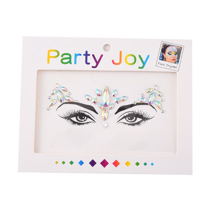Electronic Music Festival Face Pasters Children's Stage Performance Face Stickers Stickers Crystal Eyes Rhinestone Stickers