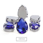 Drop Shape Glass Rhinestones With Claw White K Metal Base Buckle Sew On Crystal Stone Strass Diamond Rhinestones For Needlework