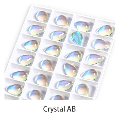 10pcs TonyBead K9 Fancy Rhinestones Glass Drop Tear Diamond Stones Strass Rhinestones Stone Sewing Ornaments Bright for Accessories