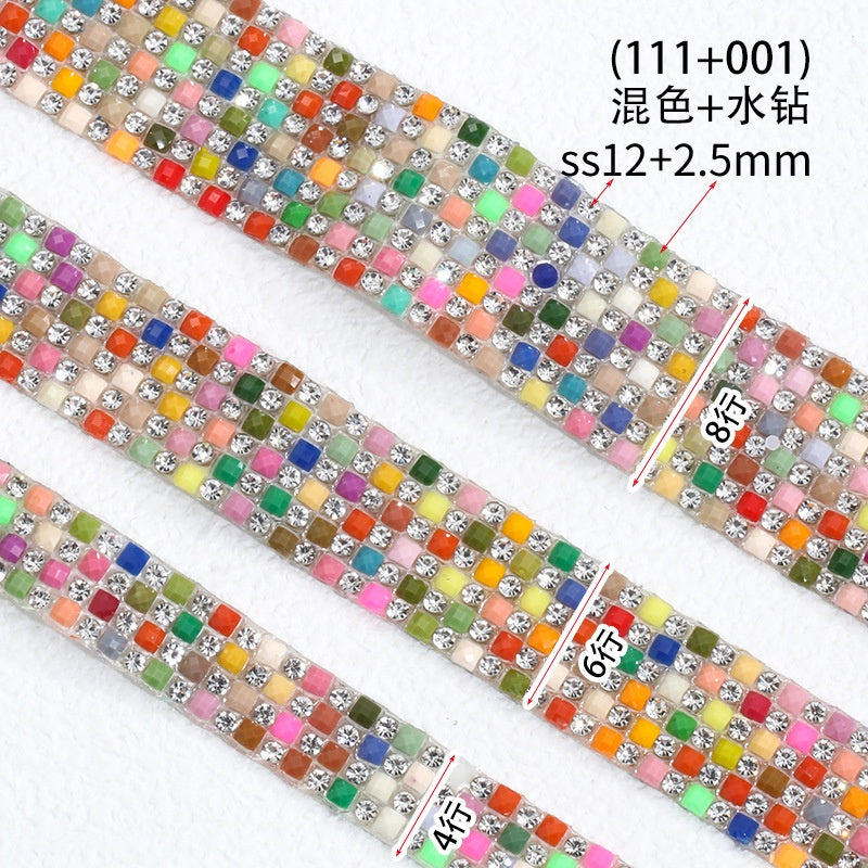 Multi-specification Diy resin rhinestone head crafts glue jewelry accessories hot rhinestone strips