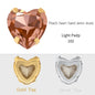Heart Shape Glass Pointback K9 Crystal with Gold Bottom Sew on Rhinestone DIY Clothing Decoration