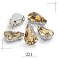 20pcs 5x8mm 6x10mm Drop Crystal Stone With silver bottom Rhinestone for Sewing on Clothes Sewn on Rhinestone for Needlework