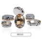 6*8/8*10mm Oval Shape Glass Rhinestones With Silver Sew On Crystal Stone Strass Diamond For Clothes Dress