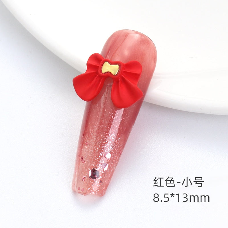 2PCS Bow Nail Decoration Crystal Metal Alloy Nail Art Rhinestones In The Shape of Bows for Nail Art Decoration