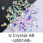 50pcs Flat Back Crystal Nail Parts Hearts 50 Pieces 3D Glass Rhinestones for Needlework Decoration Glitter Gems Design Fac