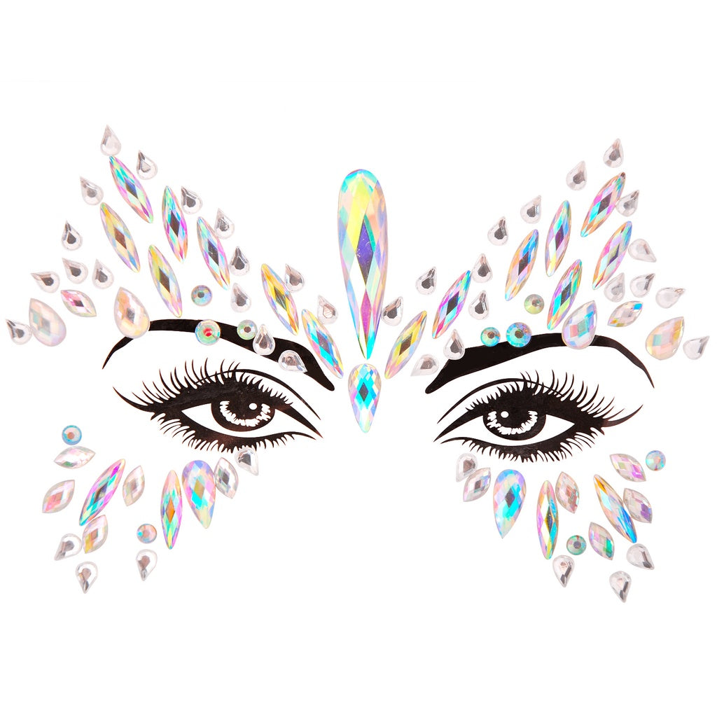EDM Electronic Music Festival Face Pasters Eyebrow Stick-on Crystals Resin Drill Carnival Diamond Sticker Masquerade Face Decoration