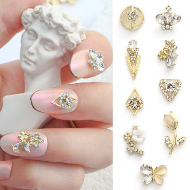 3D Nail Art 2pcs Alloy Kawaii Colorful Design Alloy Accessories Rhinestone Nail Charm