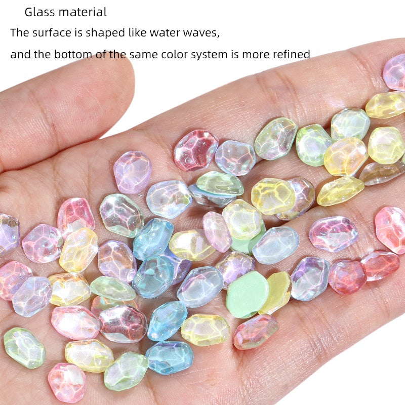 TonyBead 50PCS Decorations Art Nails holographic Accessories Rhinestones Glitters Cute Parts Stones For Gluing Stones Material Gems 3D