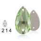 7 * 12Mm water drop flat buckle handmade perforated hand sewn drill clothing accessories high-grade rhinestone water drop hand sewn stone