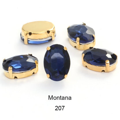 Oval Shape Glass Rhinestones With Claw Sew On Crystal Stone Strass Diamond For Clothes Rhinestones For Needlework