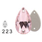 11 * 18Mm water drop flat buckle handmade perforated hand sewn drill clothing accessories high-grade rhinestone water drop hand sewn stone