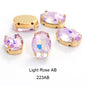 30pcs Oval Shape Glass Rhinestones10*14mm With Claw Sew On Crystal Stone Strass Diamond For Clothes Rhinestones For Needlework