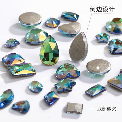 Flat Bottom Nail Art Crystal Autumn High-end K-grade Glass Diy Nail Stickers Decorative Rhinestones