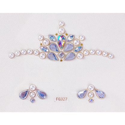 Tattoo Sticker Face Rhinestone Diamond Forehead Stickers Creative Stage Beauty Stickers Face Pasters