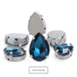 Drop Shape Glass Rhinestones With Claw White K Metal Base Buckle Sew On Crystal Stone Strass Diamond Rhinestones For Needlework