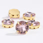 8/10mm 50pcs Round Rhinestones With Golden Claw for Dress Sew On Crystal Stone for Crafts Rhinestones Embellishments