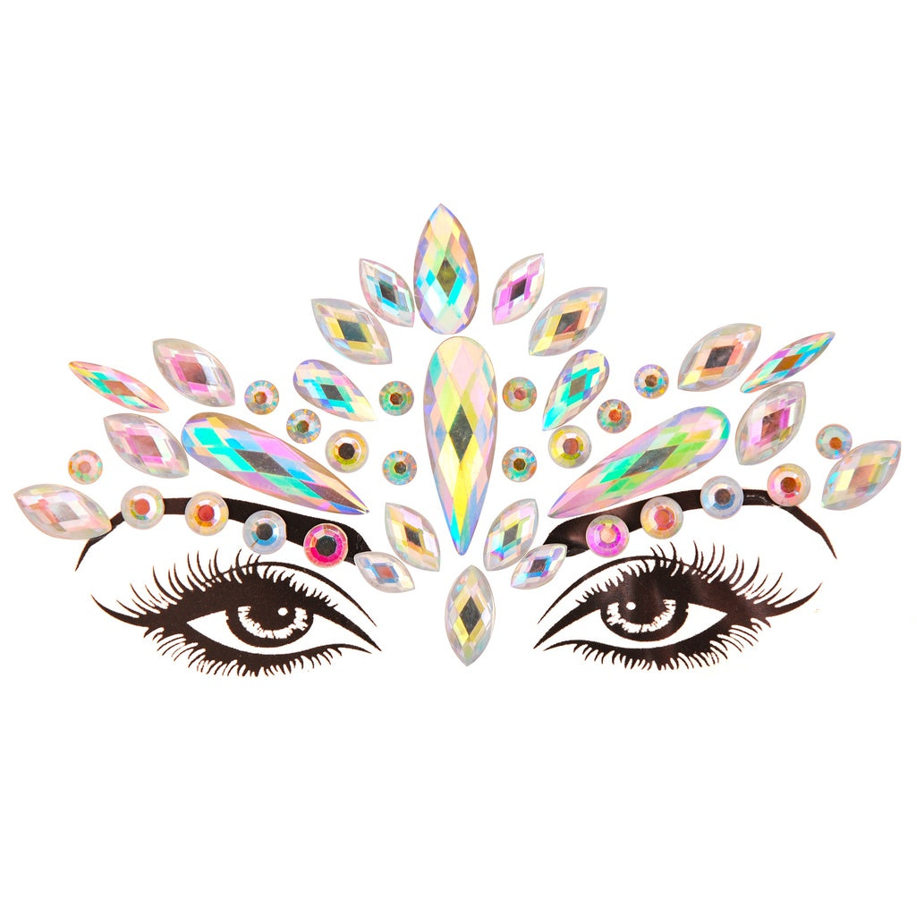 EDM Electronic Music Festival Face Pasters Eyebrow Stick-on Crystals Resin Drill Carnival Diamond Sticker Masquerade Face Decoration