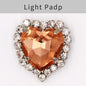 TonyBead kuku logam yang digunakan pada pakaian,heart Shape Glass Rhinestones With Claw Sew On Crystal Stone Metal Base Buckle For Clothes Strass Diamond Sewn Rhinestones
