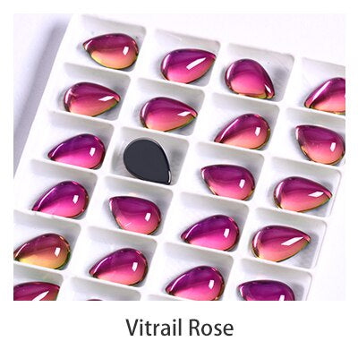 10pcs TonyBead K9 Fancy Rhinestones Glass Drop Tear Diamond Stones Strass Rhinestones Stone Sewing Ornaments Bright for Accessories