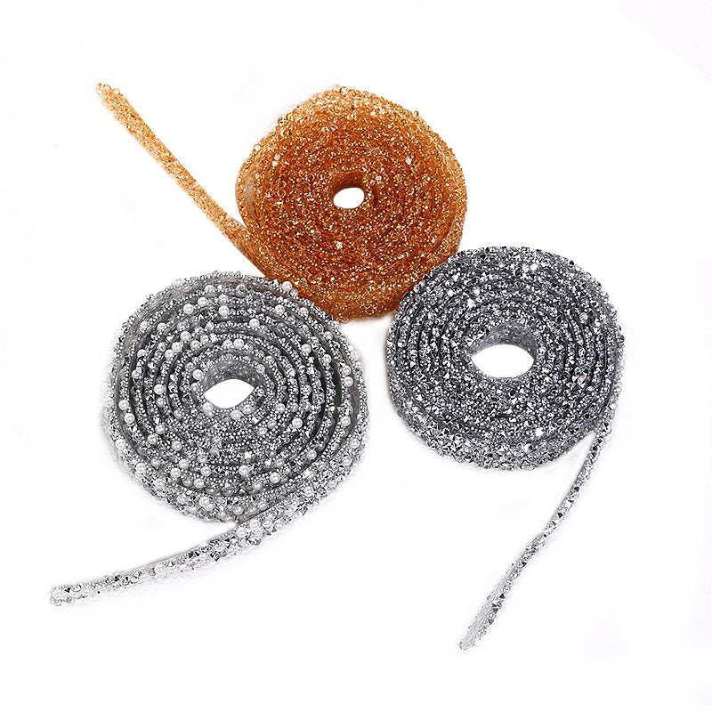 Resin Strip with Costume Rhinestone Strip Patch with Back Rubber Crystal Lace Diy Handmade Jewelry Accessories