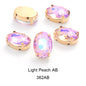 30pcs Oval Shape Glass Rhinestones10*14mm With Claw Sew On Crystal Stone Strass Diamond For Clothes Rhinestones For Needlework