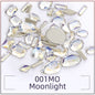TonyBead 20Pcs Mixed Shape Flatback Stone Gem Glass Nail Art Rhinestone For Jewelry Making Loose Strass Crystal Nail Accessories Nail Drill kuku