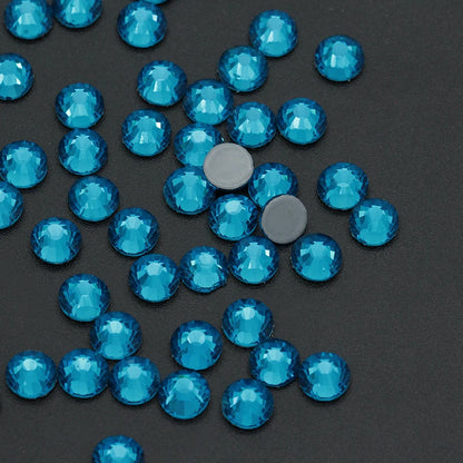 Blue Rhinestones ss3 ss4 ss5 ss6 ss8 ss10 ss12 ss16 ss20 ss30 Crystal Nails Glue on Nails Rhinestones Hot Fix Decorations