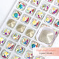 10Pcs Cushion Shaped K9 Glass Crystals for Crafts Sew On Rhinestones Crystal Stone Glue On Pointback Rhinestones for Needlework