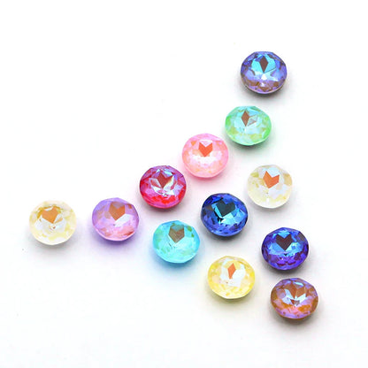 20pcs Gemstone Flower Shiny MI Crystal Loose Rhinestones K9 Glass Strass Crystal Small Beads Glue on Clothes Nail Arts