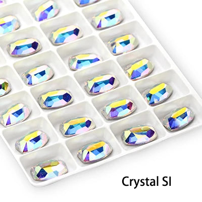 Glitter K9 Glass Loose Rhinestones Korean Style Nail Art Flat Back Crystal Stones Applique Strass Glue on Rhinestones