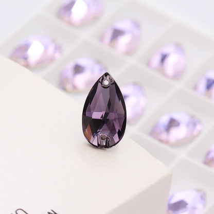 K9 Glass Rhinestones High Quality Teardrop Shape Crystal Flatback Rhinestones Diy Wedding Accessories Strass Crafts