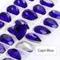 Twinkling Violet Tear Drop K9 Glass Rhinestones Glass Crystal Pointback Rhinestones Glue on Garment Crafts Jewelry Accessories