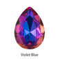 Colorful Sparkly Violet Blue Tear Drop K9 Glass Loose Rhinestones Piontback Strass Crystal Glue on Clothes Jewelry Accessories