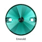 Bright Shiny Emerald Round K9 Glass Rivoli Sew on Rhinestones Flat Back Strass Crystal Buttons Sew on Clothing Crafts