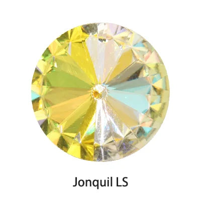 6-14mm Glitter Pointback Rhinestones AB Color Glass Strass Crystals For Needlework DIY Opal Color Rivoli Rhinestones