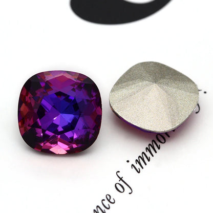 Cushion Loose Rhinestones K9 Glass Multicoloured Shimmer Piontback Strass Crystal Glue on Clothing Jewelry Accessories