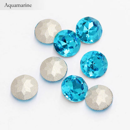 Pointback Crystal Loose Rhinestones for Clothes 20 Colors Mixed Gemstone Flower K9 Glass Strass Crystal Beads Glue on Nail Arts