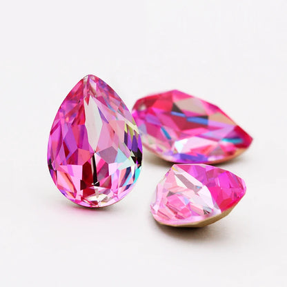 10Pcs Pointback Loose Drop Rhinestones for Nails Decoration High Quality K9 Glass Strass Crystals Stone for Jewelry Making