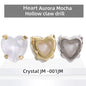 10pc Heart Shaped Glitter Sew On Rhinestones Claw Set High Quality K9 Glass Crystals With Copper Claw For Bags Shoes Decorations