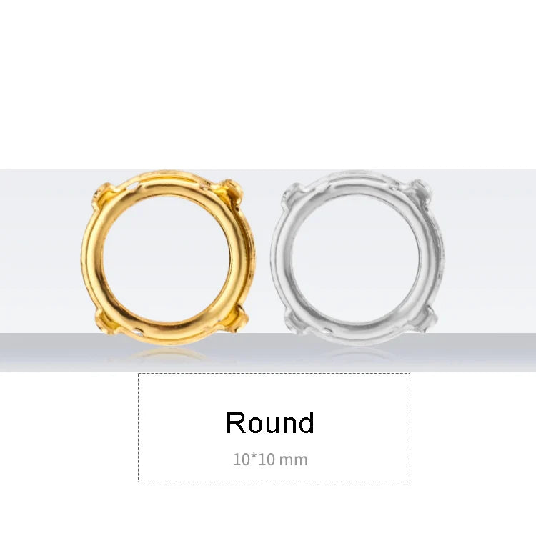 Drop Copper K9 Empty Claw Settings for Fancy Stones Golden Round Rhinestones Claw Silver Gold Firmly Set Rhinestones Base Claw