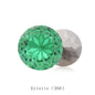 New Arrival 14mm Round Rhinestones Pointback Glass Rivoli Crystal Strass Flower Printing Inside Shiny Glue On Stones