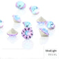 8 big 8 small Crystal AB Color Shiny Rivoli Rhinestones Point Back Round Glue On Rhinestones Nails Decoration Fancy Stones 50pcs