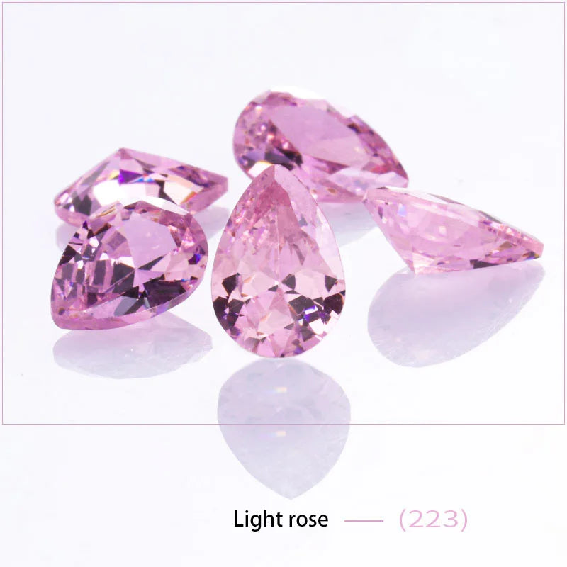 Pointback Drop Zircon Stones Colorful AB Color Jewelry Making Accessories Clear Bottom Pendant Rhinestones Crystal Strass