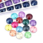 16 Colors Mix Mocha Series Colorful Round K9 Glass Rivoli Sew on Rhinestones Flat Back Strass Crystal Buttons Sew on Clothing - tony beads