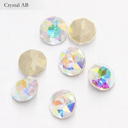 Pointback Crystal Loose Rhinestones for Clothes 20 Colors Mixed Gemstone Flower K9 Glass Strass Crystal Beads Glue on Nail Arts