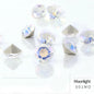 8 big 8 small Crystal AB Color Shiny Rivoli Rhinestones Point Back Round Glue On Rhinestones Nails Decoration Fancy Stones 50pcs