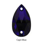 Dark Color Fancy K9 Glass Sew on Stones Light Siam Tear Drop Strass Crystal Rhinestones Flat Back Buttons Sew on Clothing Crafts