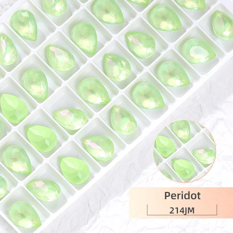 New Design Drop Rhinestones 7x10mm Pointback Crystal Strass Korean Style Glue On Nails Stones Glitter Glass Rhinestone